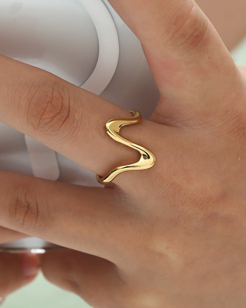 Ring Golden Wave