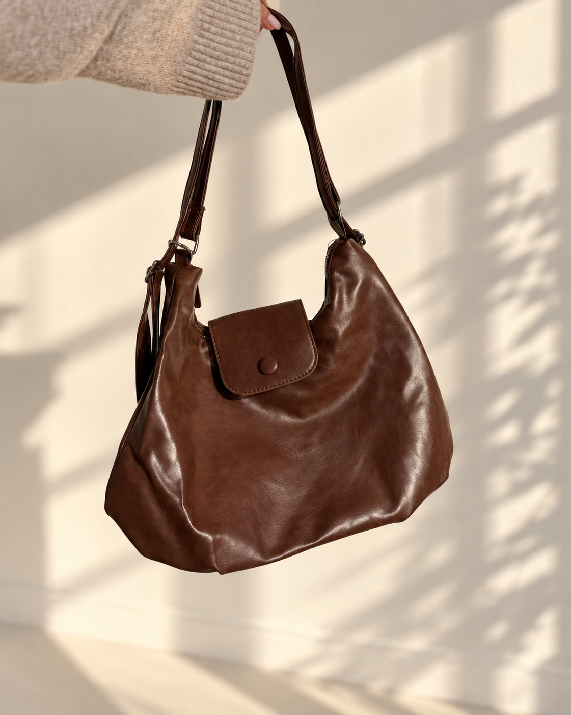 2in1 Shoulder Bag / Rucksack | Braun