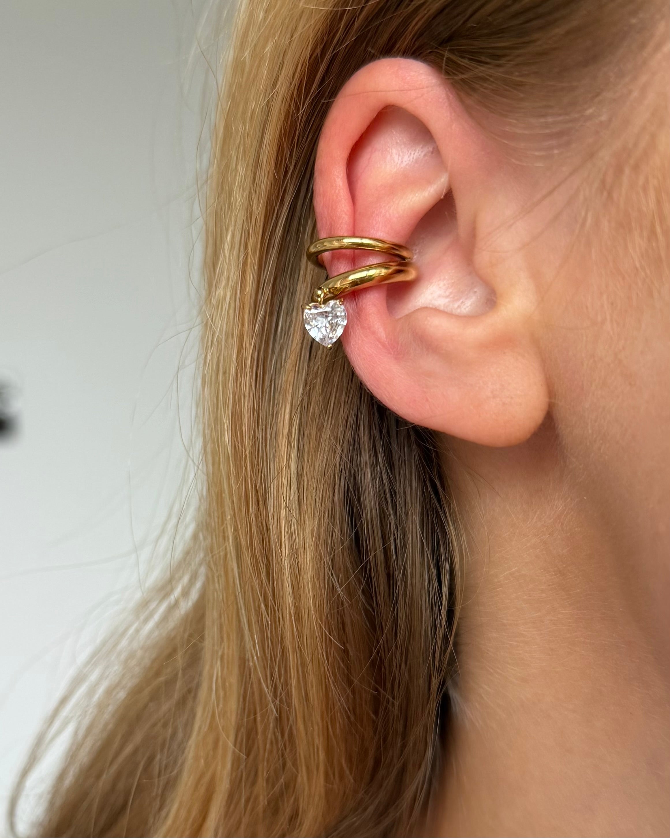 Earcuff Crystal Heart