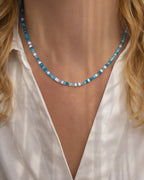 Handmade Perlenkette | Aqua Glow