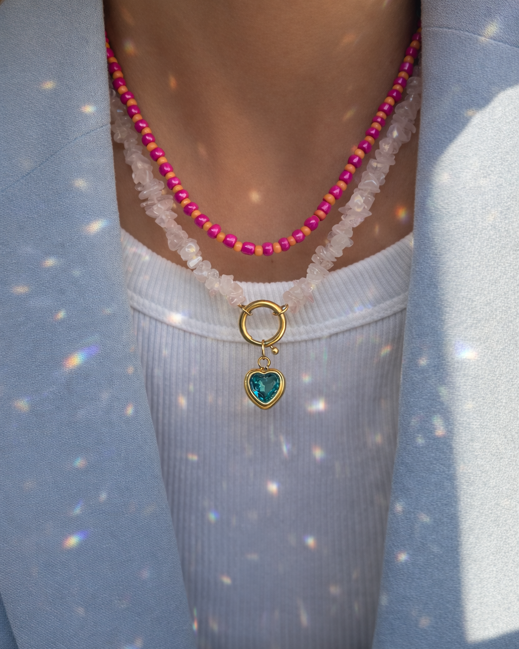 Handmade Perlenkette | Sunset Pop