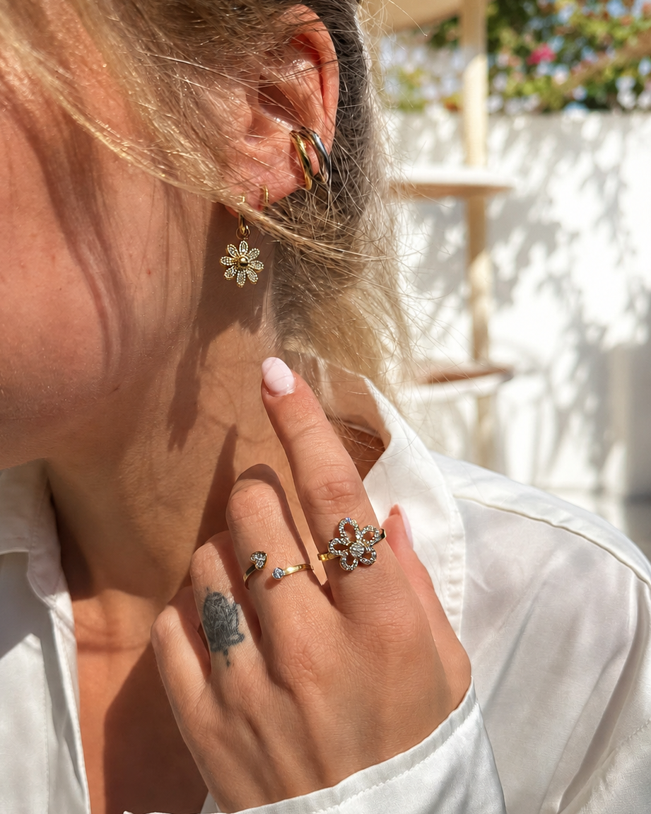 Ohrringe Crystal Daisy