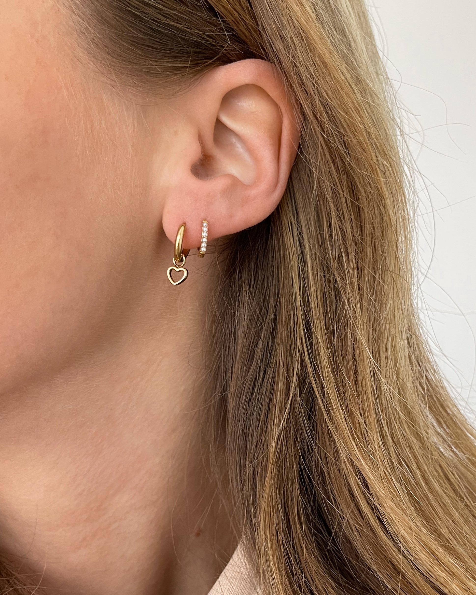 Ohrringe Pearl Hoops
