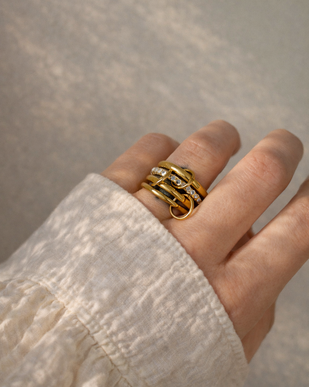 Ring Sparkle Layer Gold