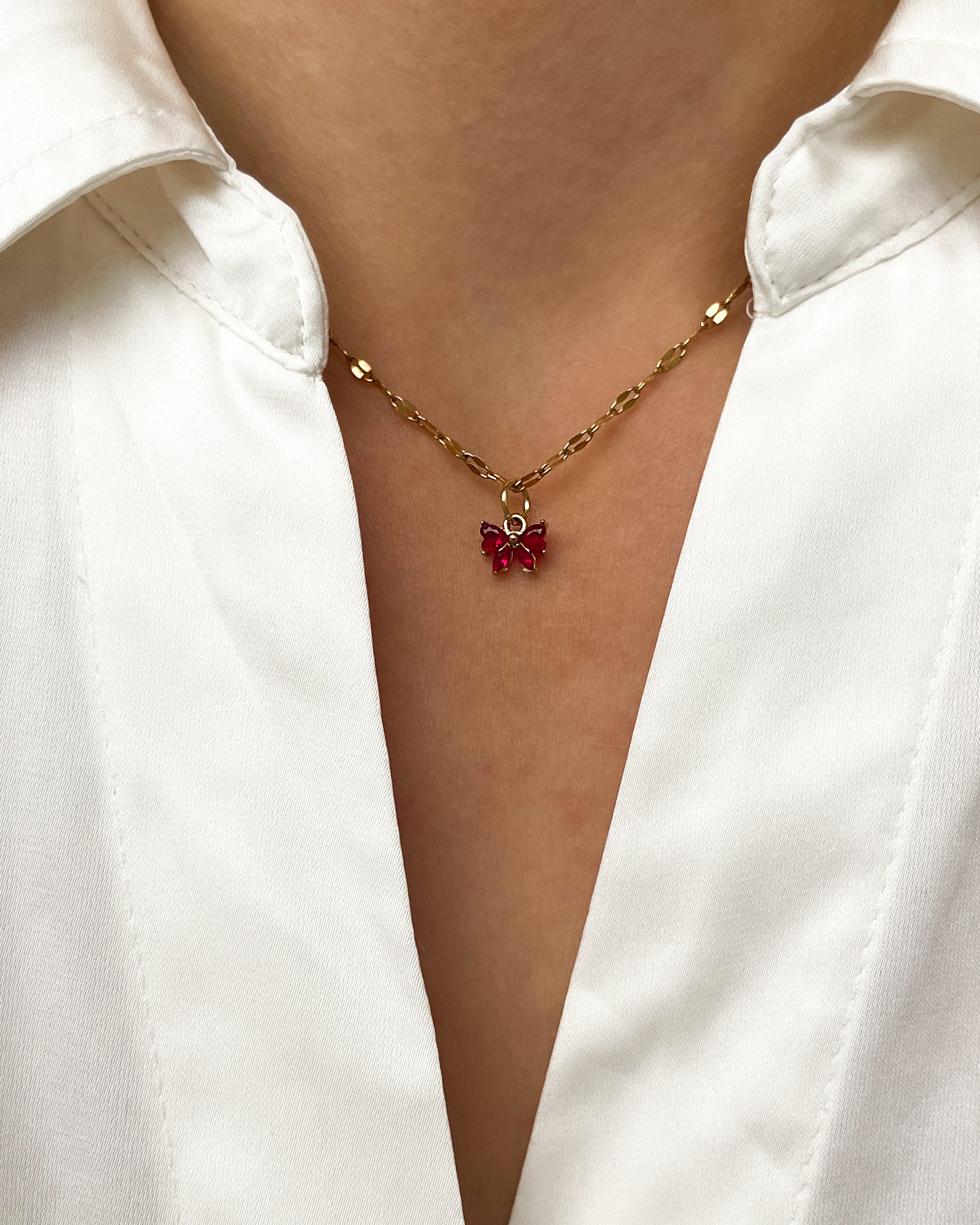Charm Red Sparkle Bow