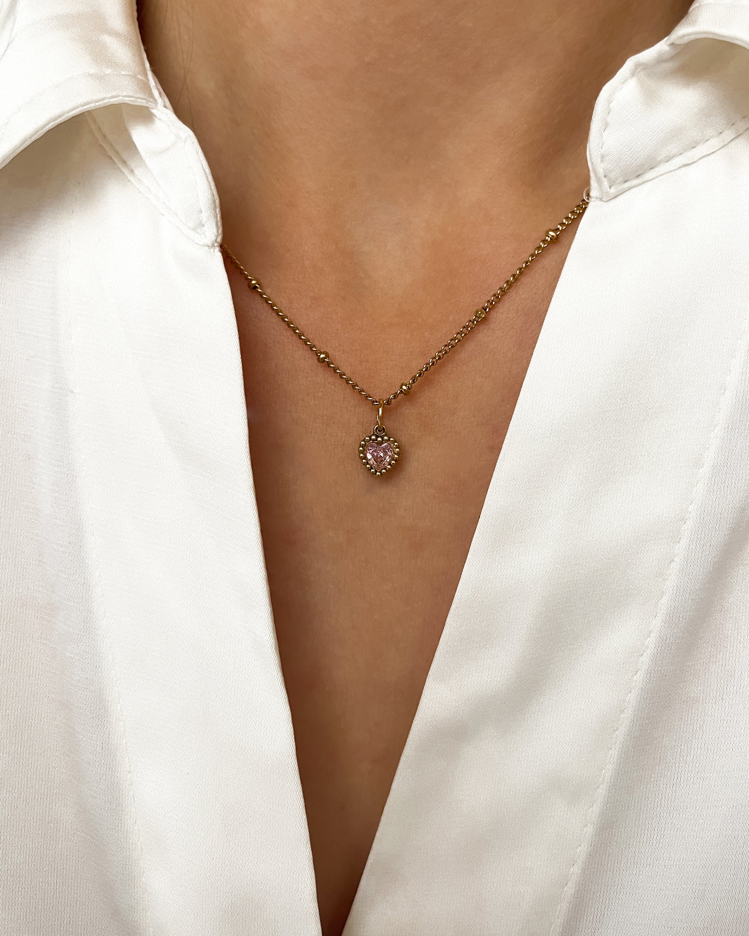 Charm Rosa Sparkle Heart