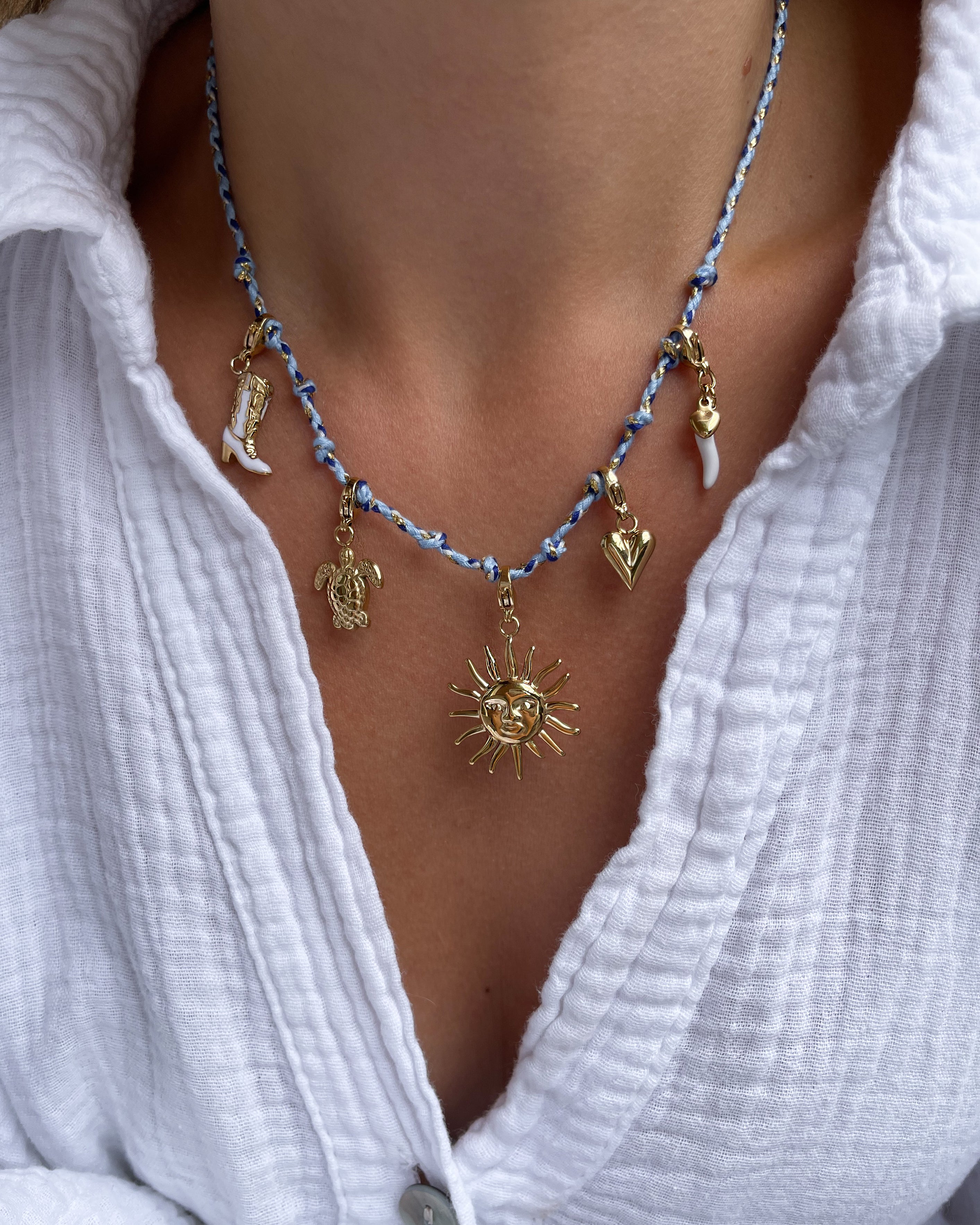 Charm Kette Blau