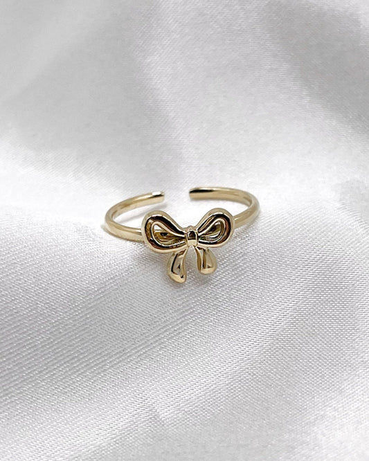 Wasserfester Edelstahl Ring mit Schleifenfdetail, der Ring ist verstellbar 