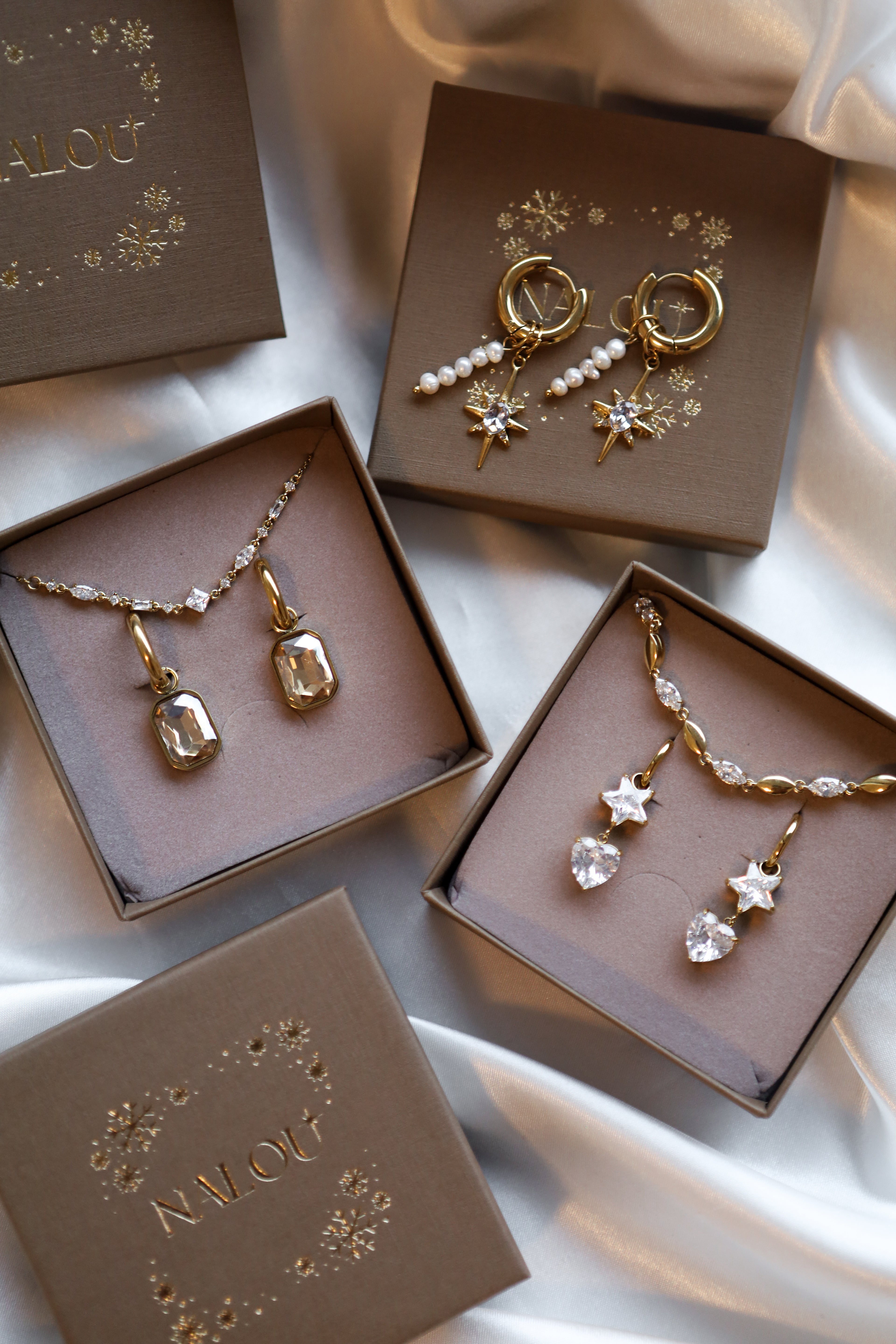 Ohrringe Frosted Star