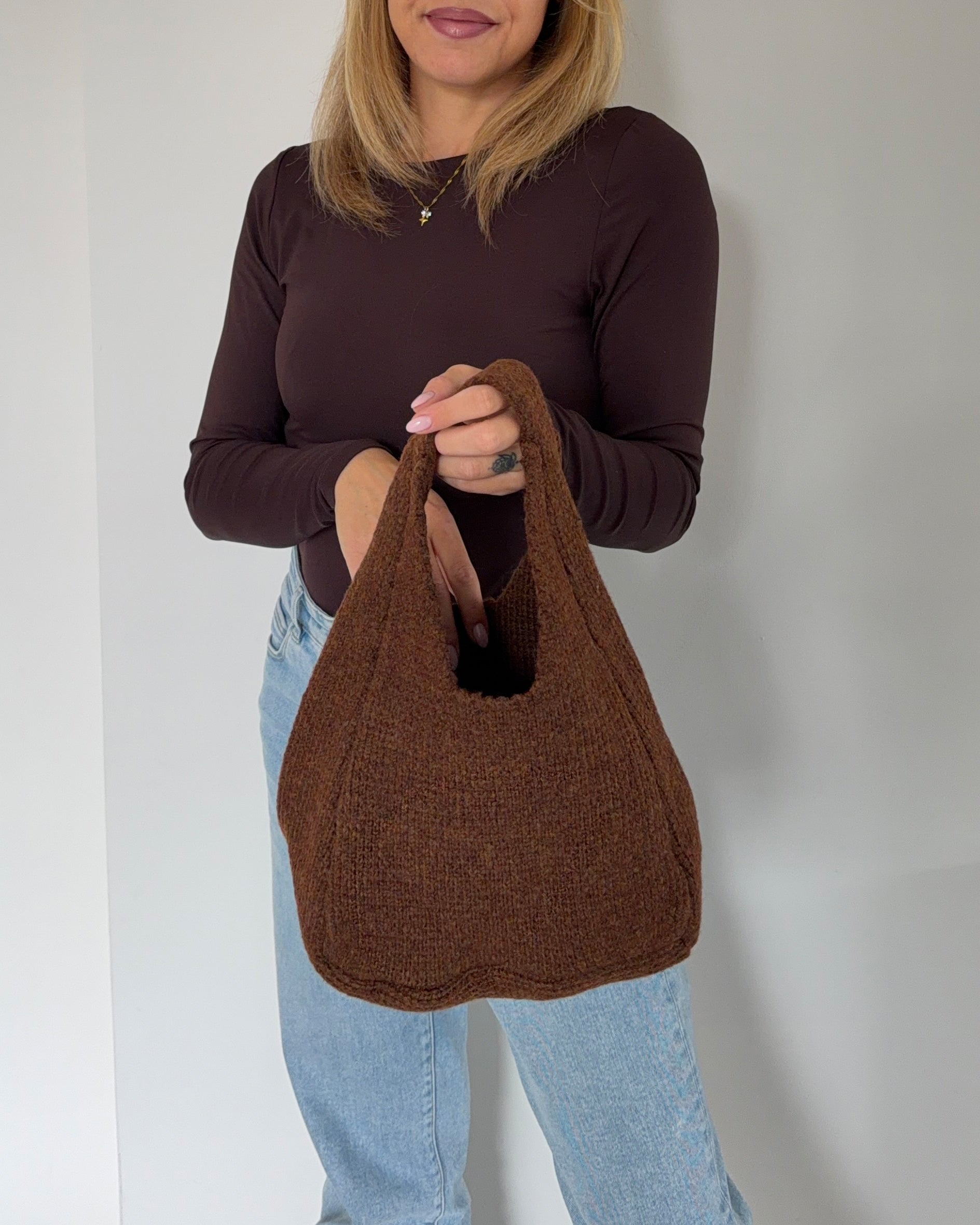 Cozy Knit Bag | Braun