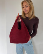 Cozy Knit Bag | Dark Red