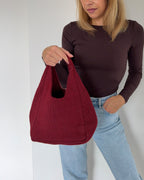 Cozy Knit Bag | Dark Red