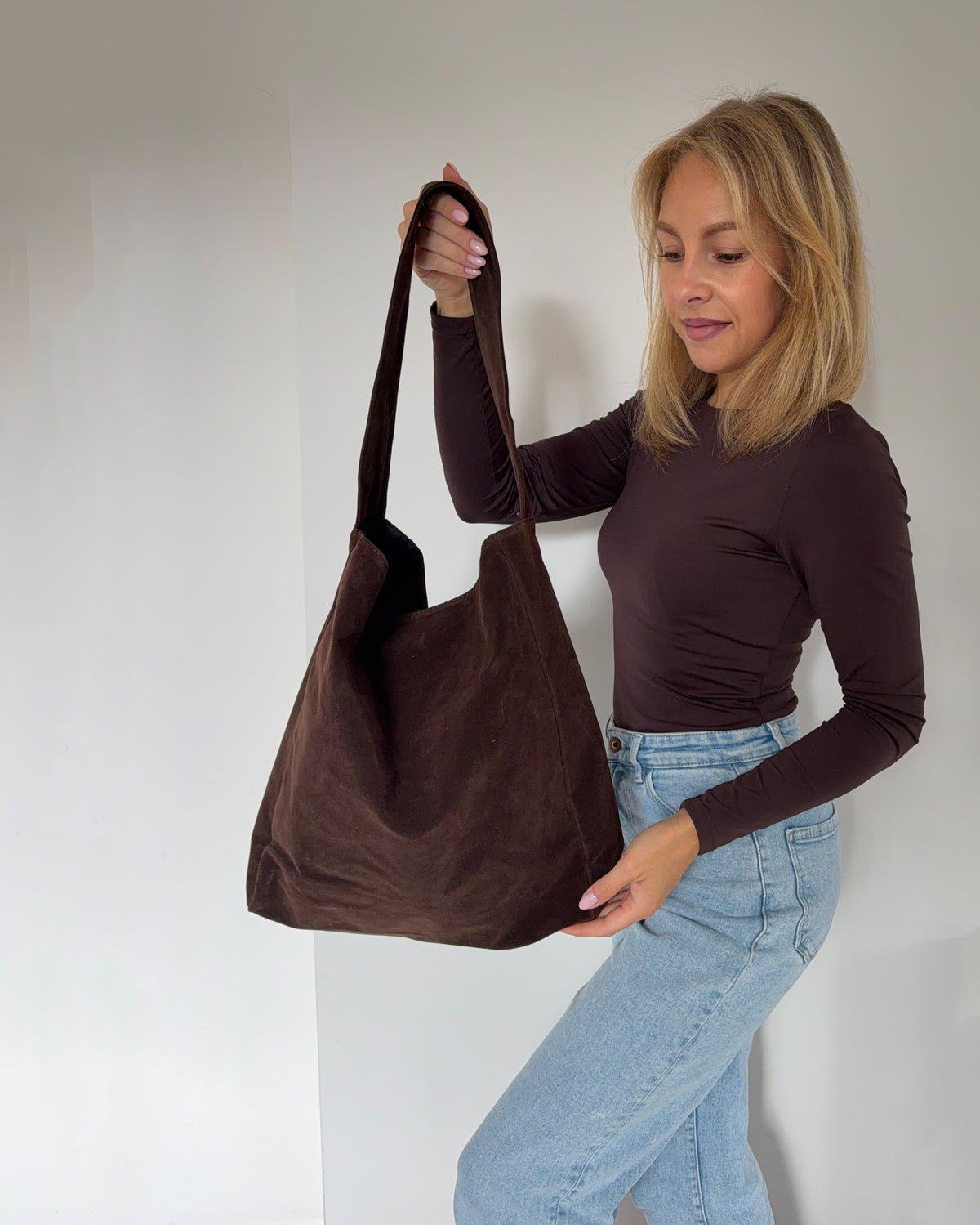 Suede Shopper | Braun