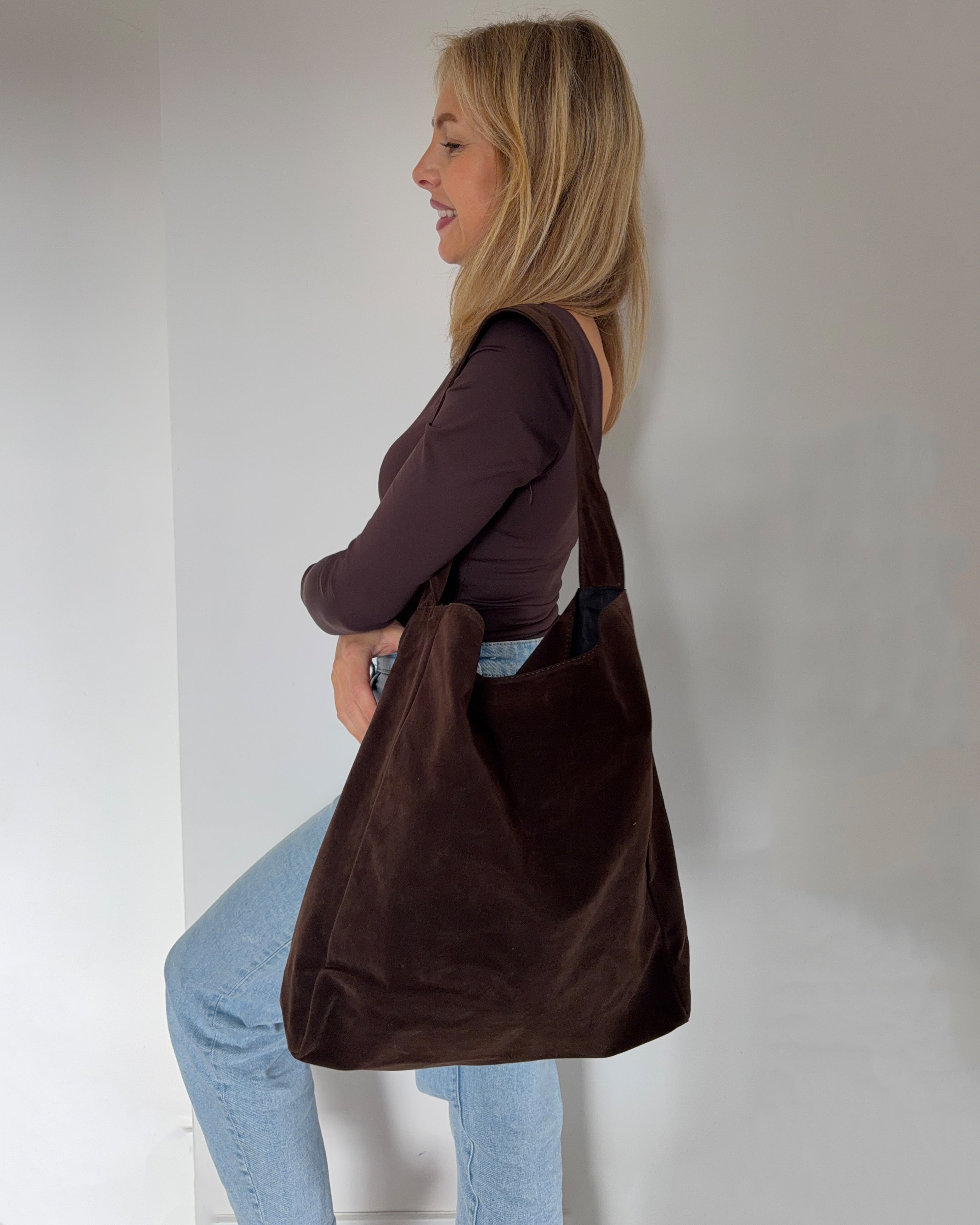 Suede Shopper | Braun