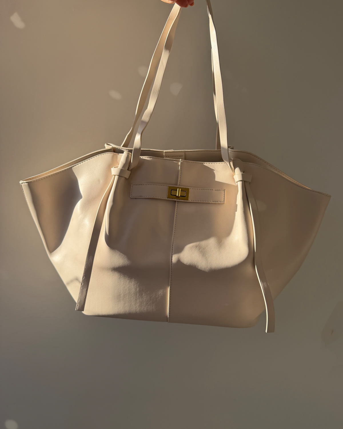 Oversized Tote Bag | Creme