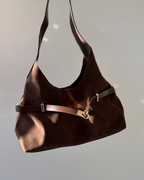 Suede Shoulder Bag | Braun
