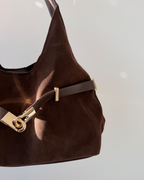 Suede Shoulder Bag | Braun