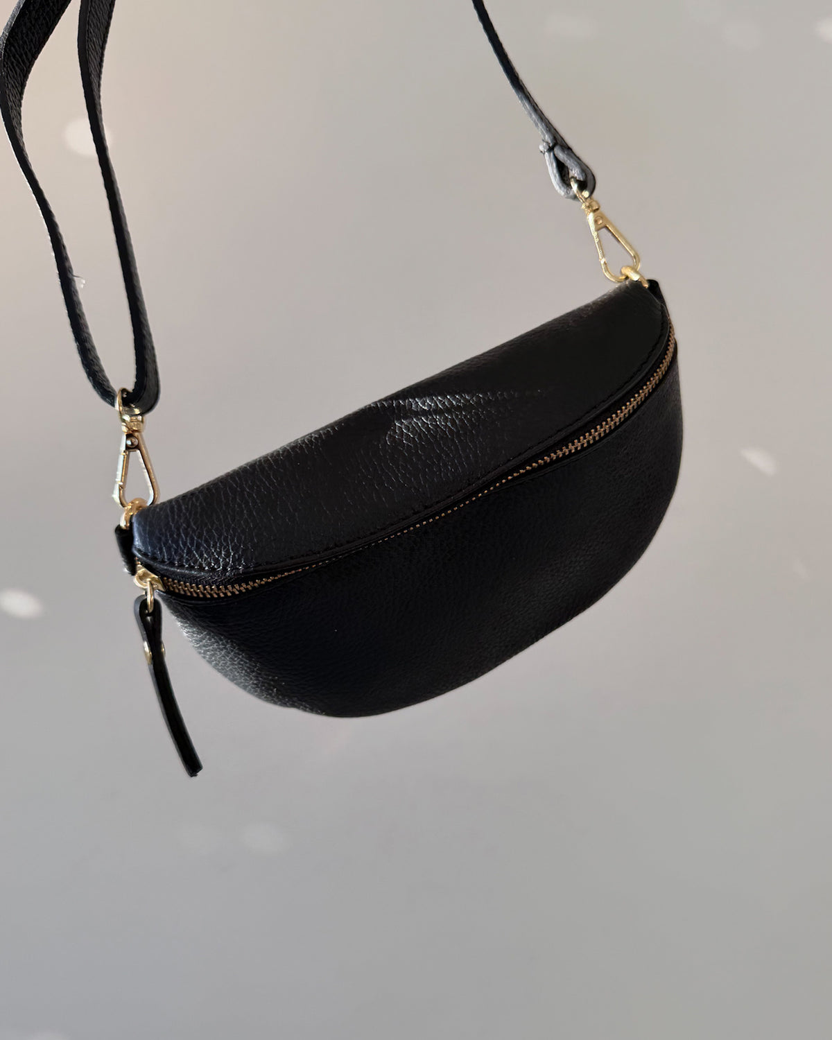 Crossbody Bag | Schwarz | Echtleder
