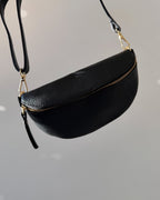 Crossbody Bag | Schwarz | Echtleder