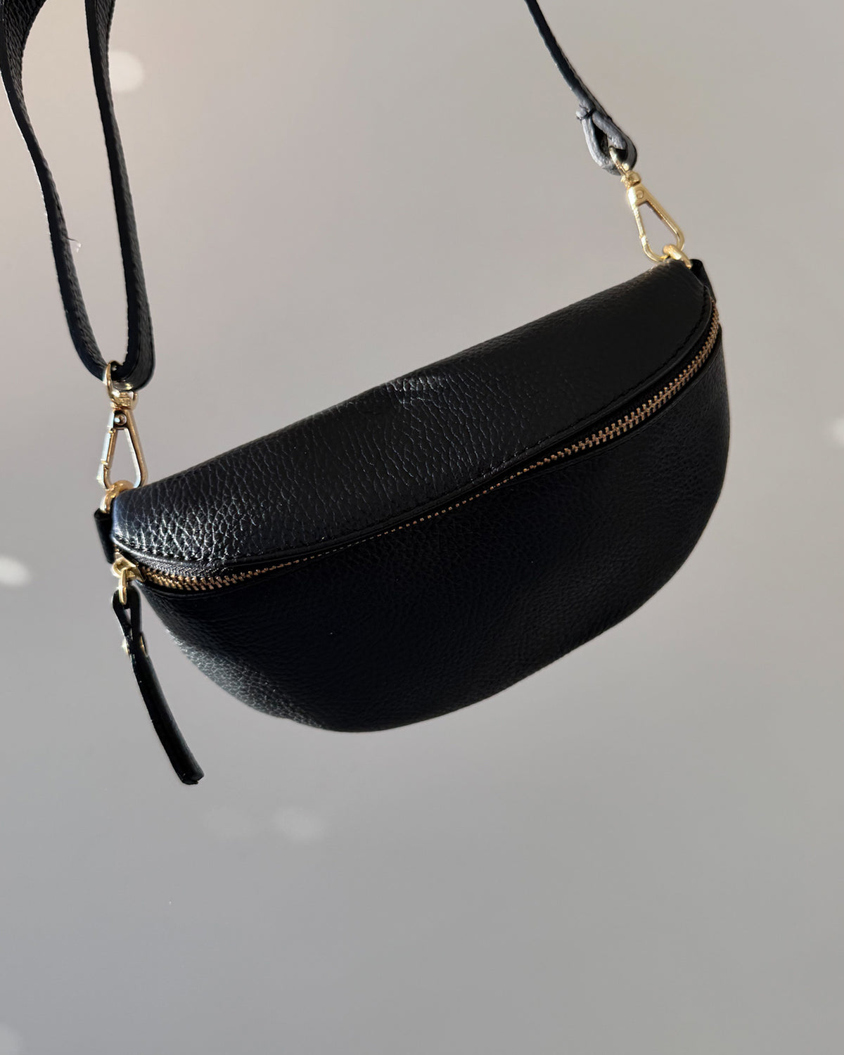 Crossbody Bag | Schwarz | Echtleder