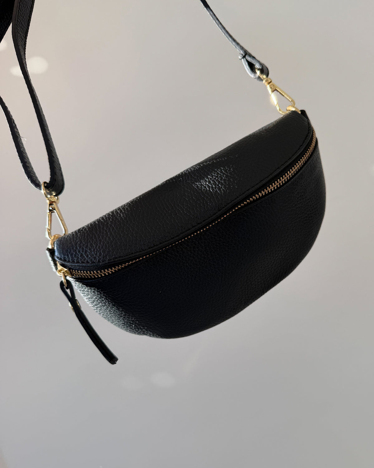 Crossbody Bag | Schwarz | Echtleder