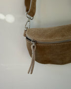 Crossbody Bag | Beige | Echtleder