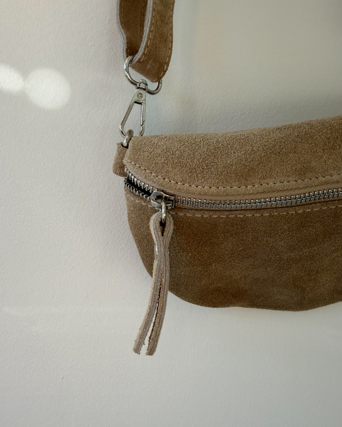 Crossbody Bag | Beige | Echtleder