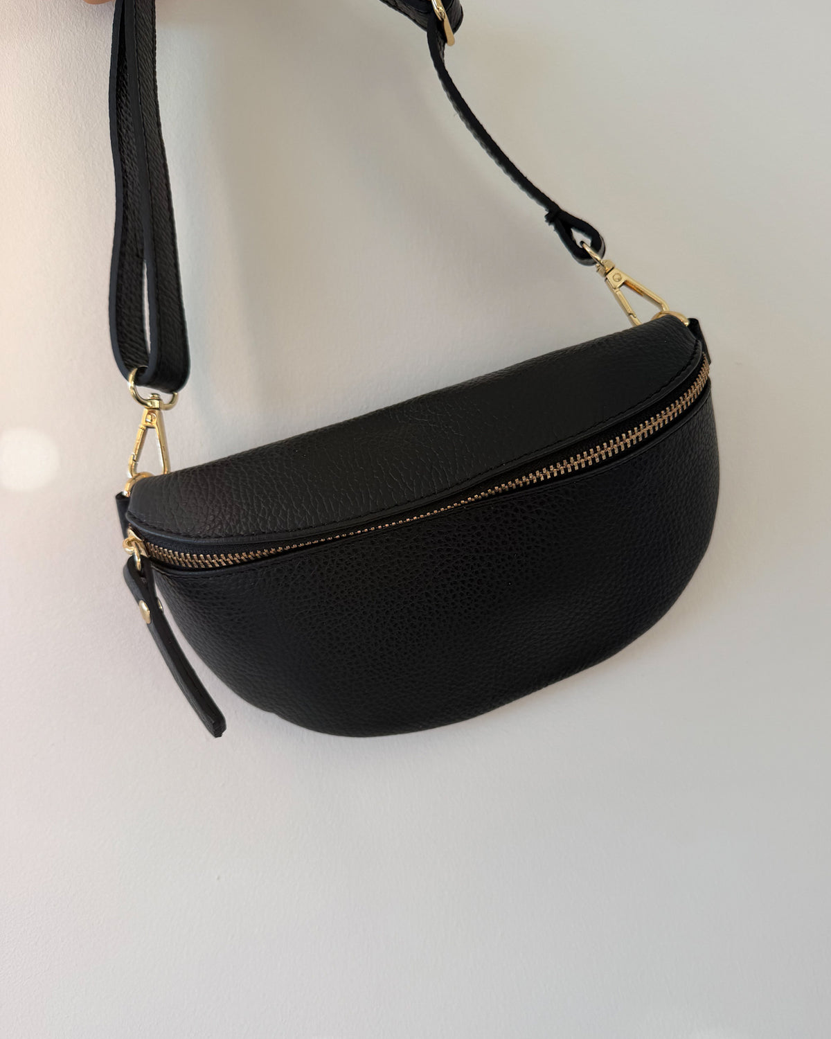 Crossbody Bag | Schwarz | Echtleder