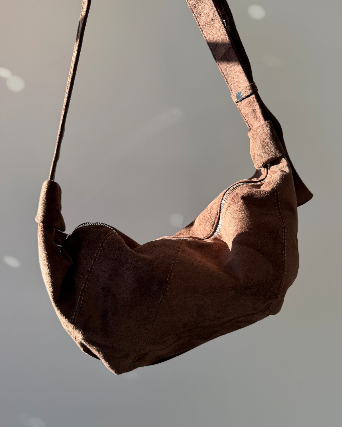 Suede Slouch Bag | Braun