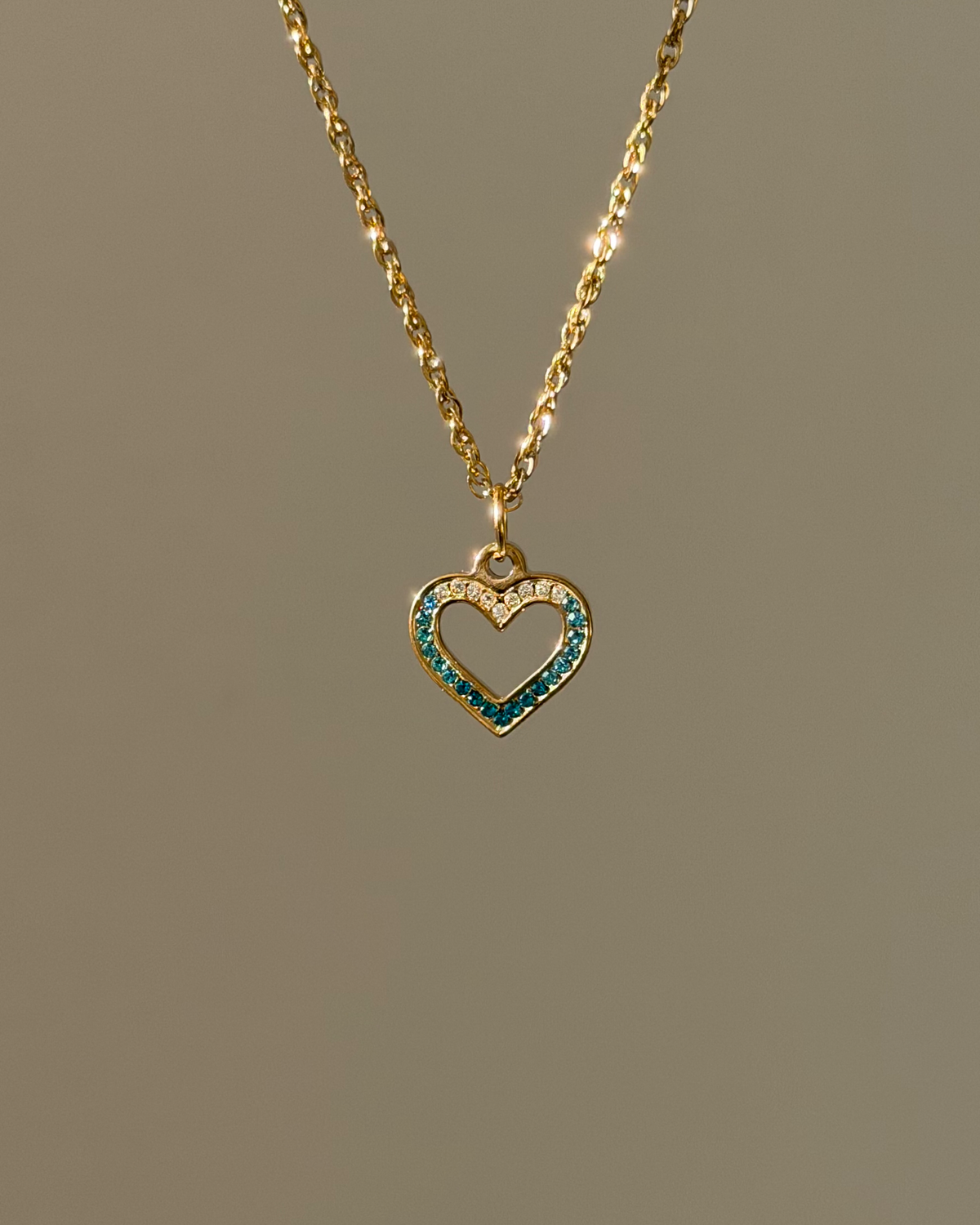 Charm Aqua Heart