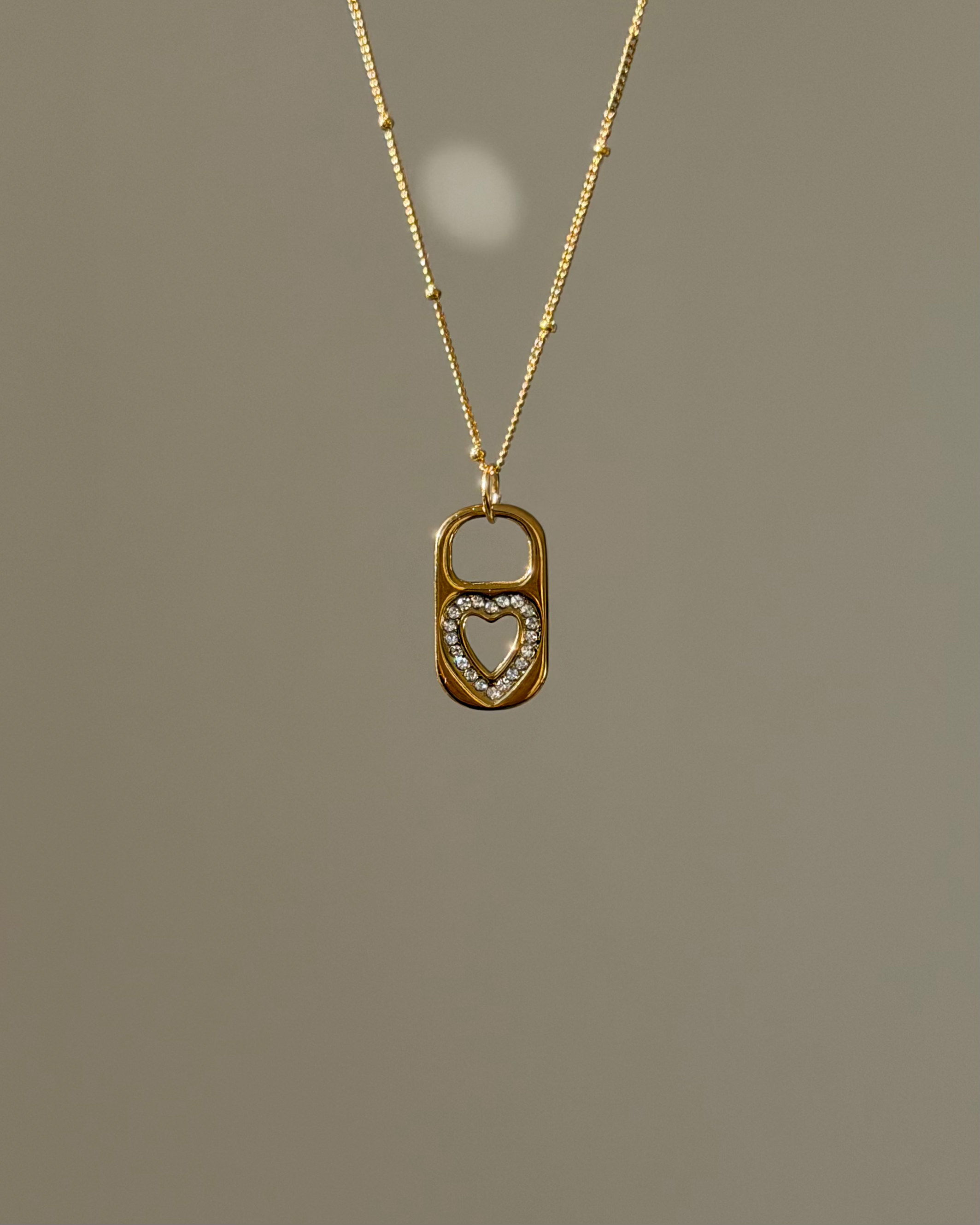 Charm Sparkly Heart Lock
