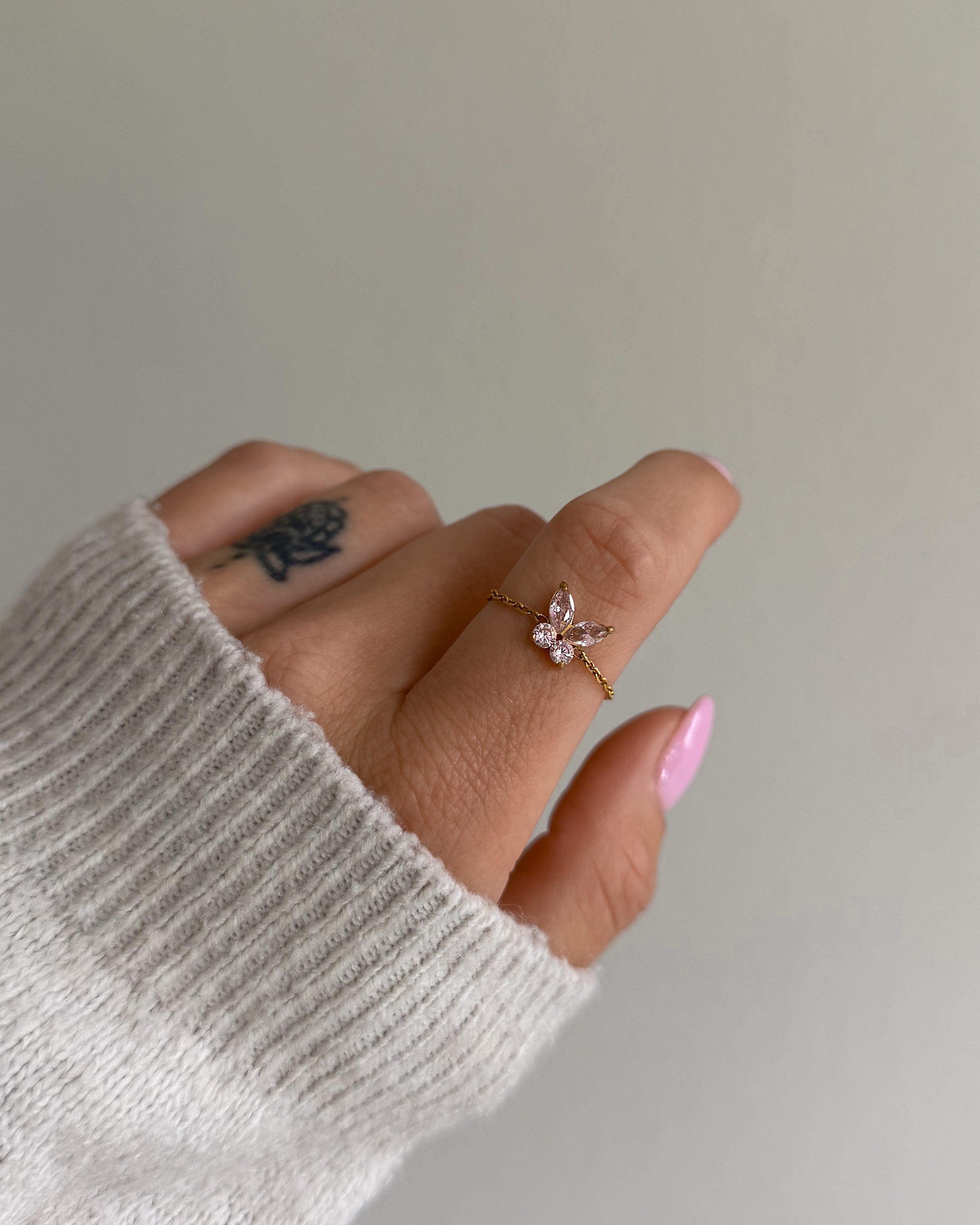 Ring Pink Butterfly