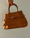 Suede City Bag | Cognac