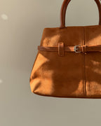 Suede City Bag | Cognac