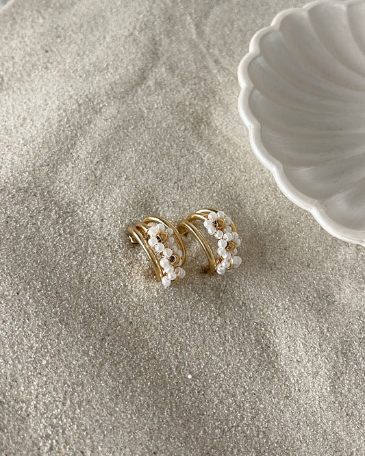 Ohrstecker Flower Pearl