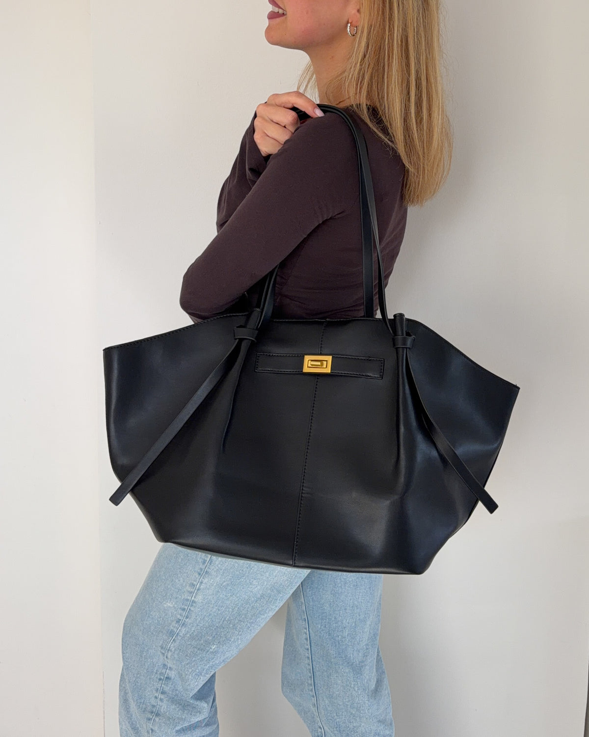 Oversized Tote Bag | Schwarz