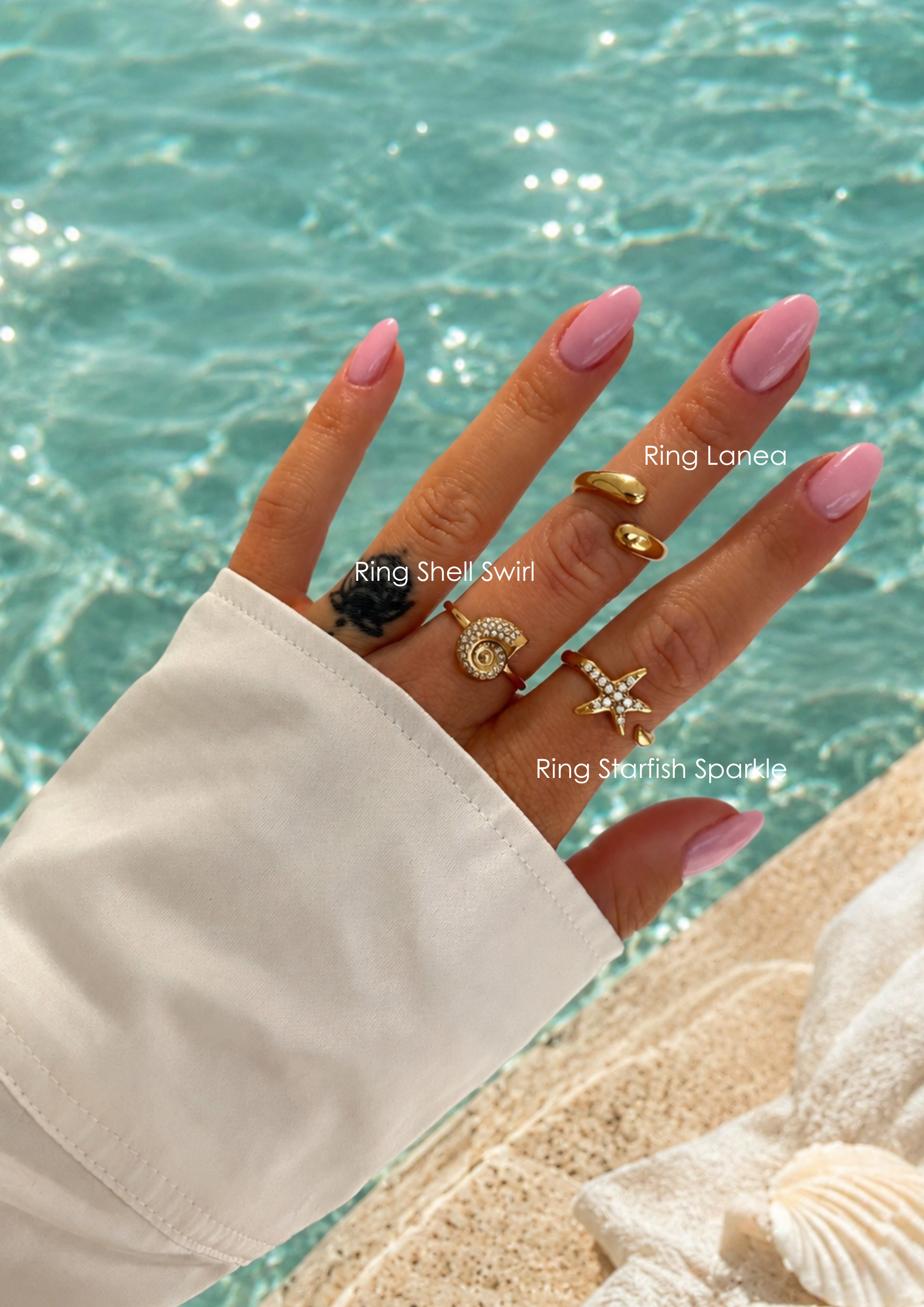 Ring Starfish Sparkle