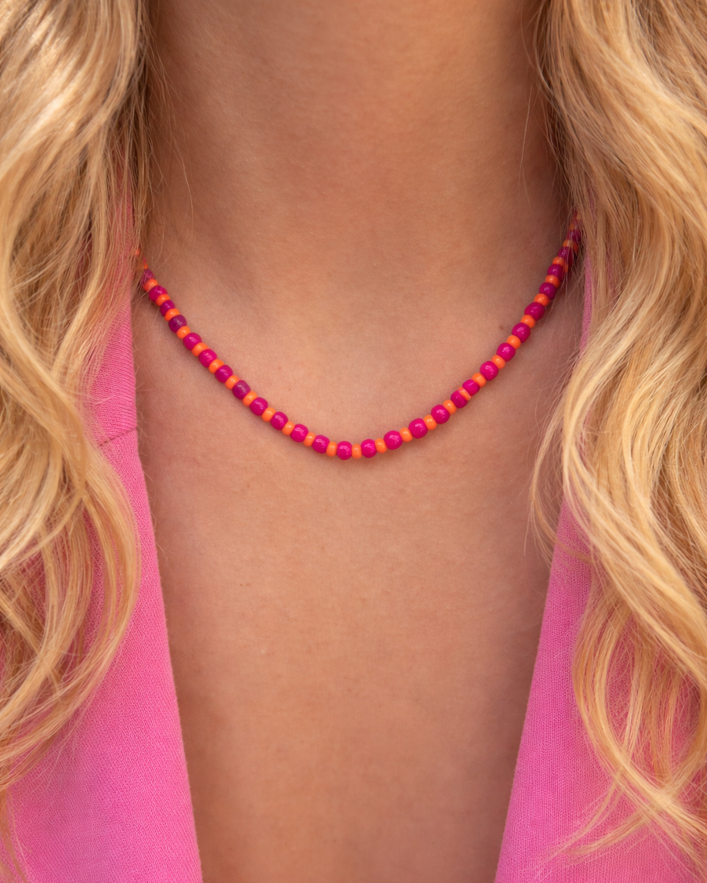 Handmade Perlenkette | Sunset Pop