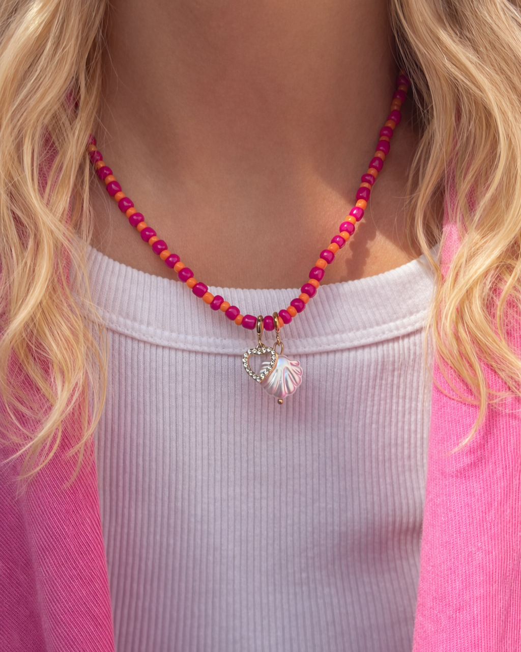 Handmade Perlenkette | Sunset Pop