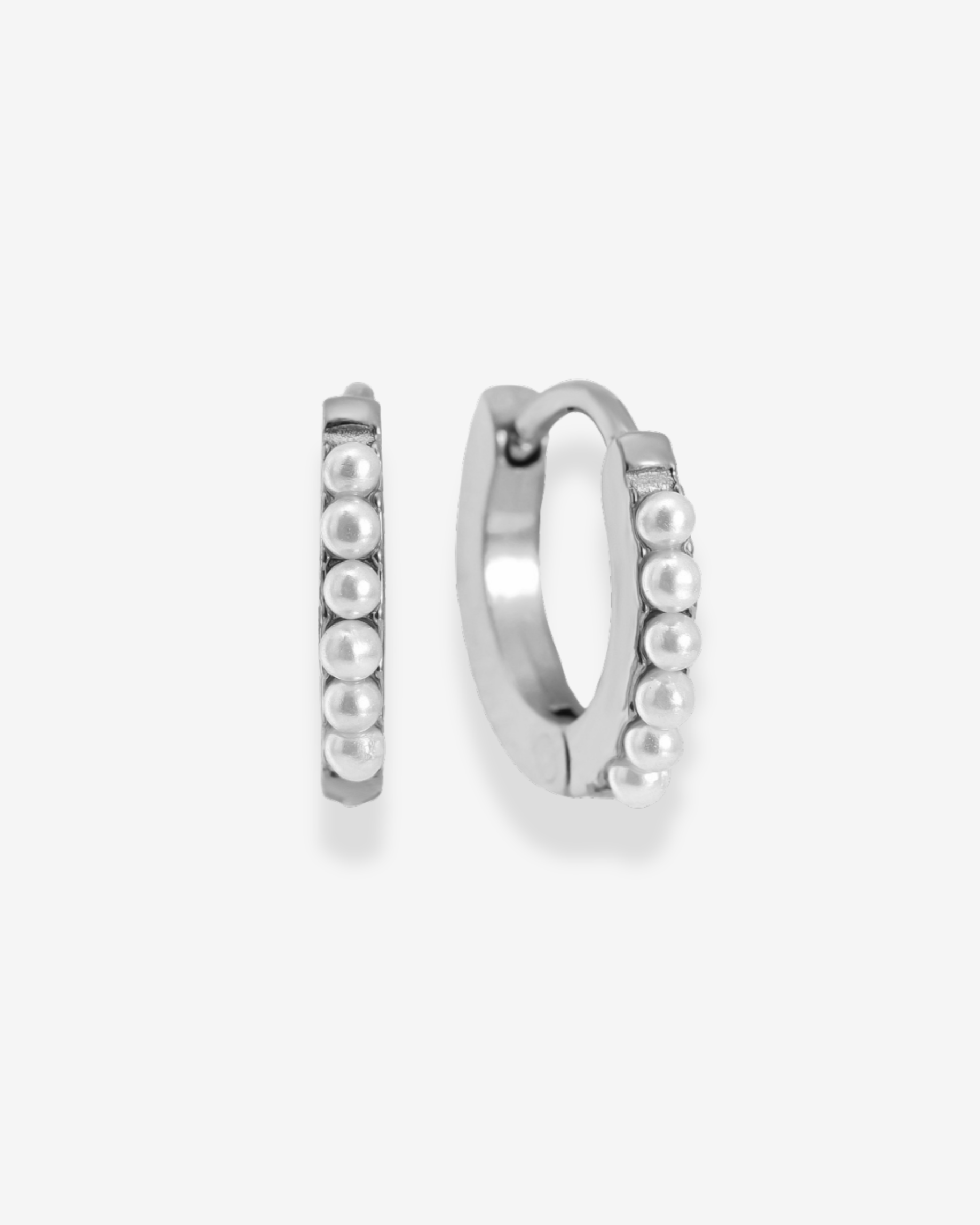 Ohrringe Pearl Hoops