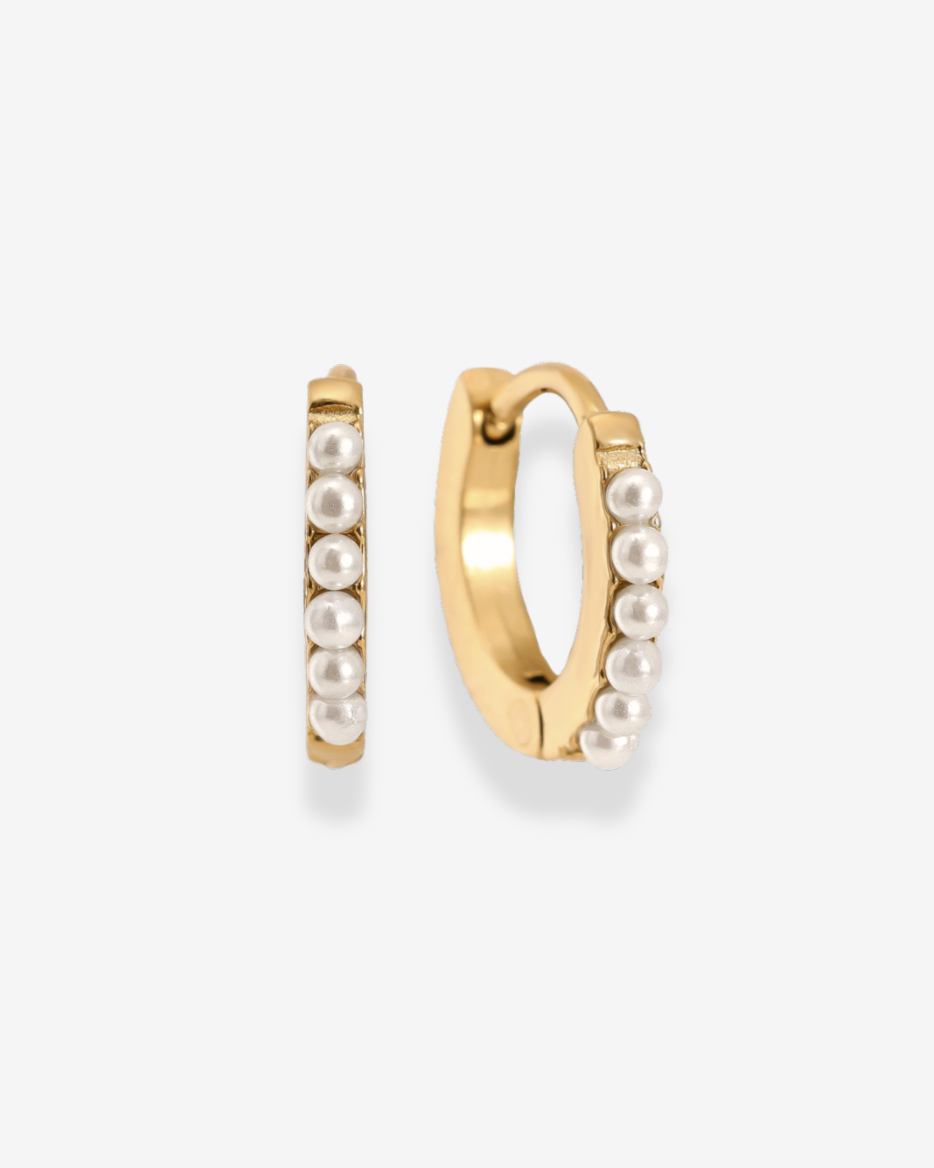 Ohrringe Pearl Hoops