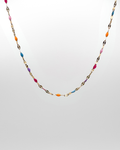  Candy Pop Halskette – Bunte Gliederkette in Gold.