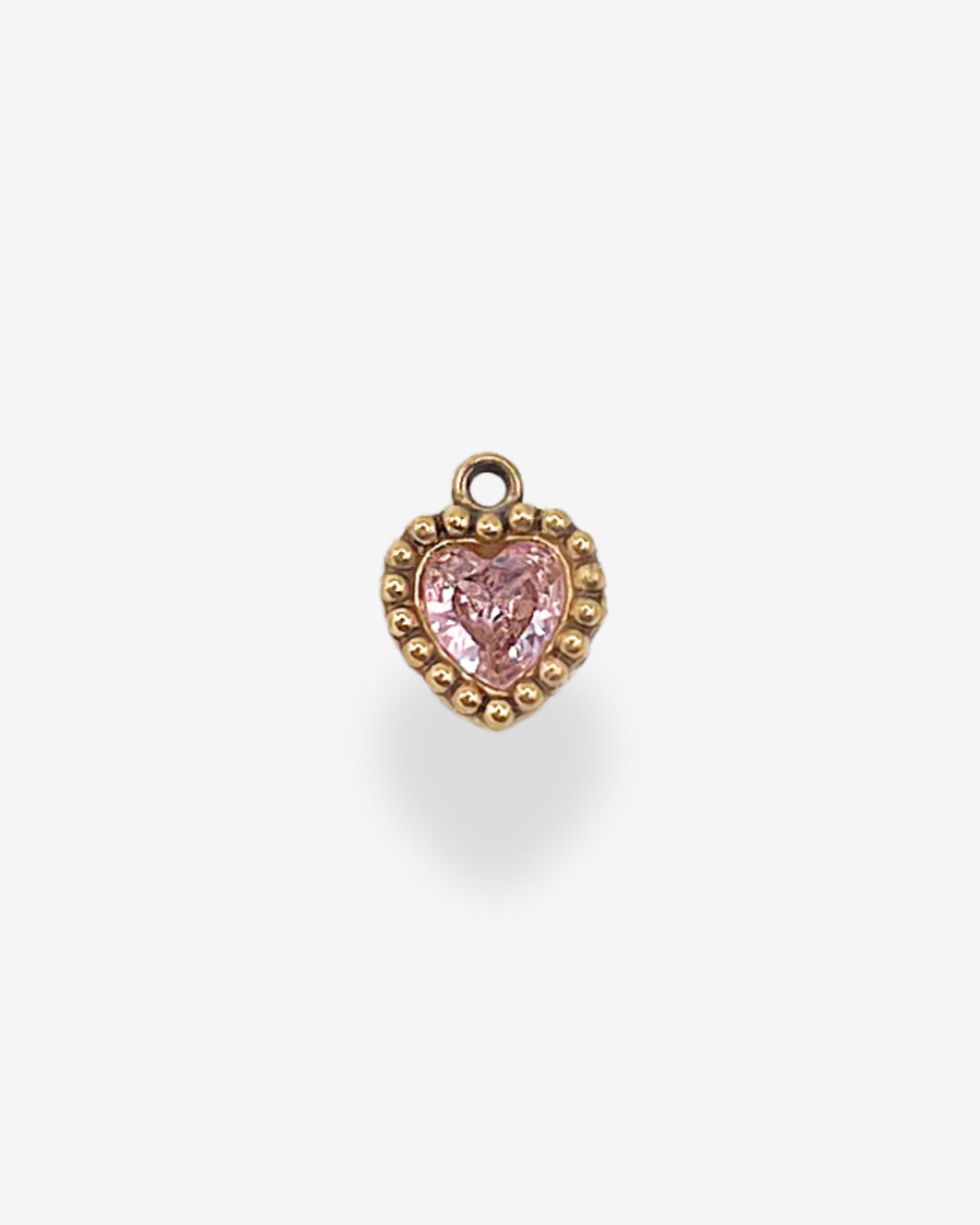 Charm Pink Sparkle Heart