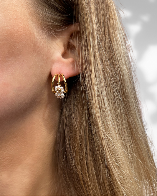 Ohrstecker Flower Pearl