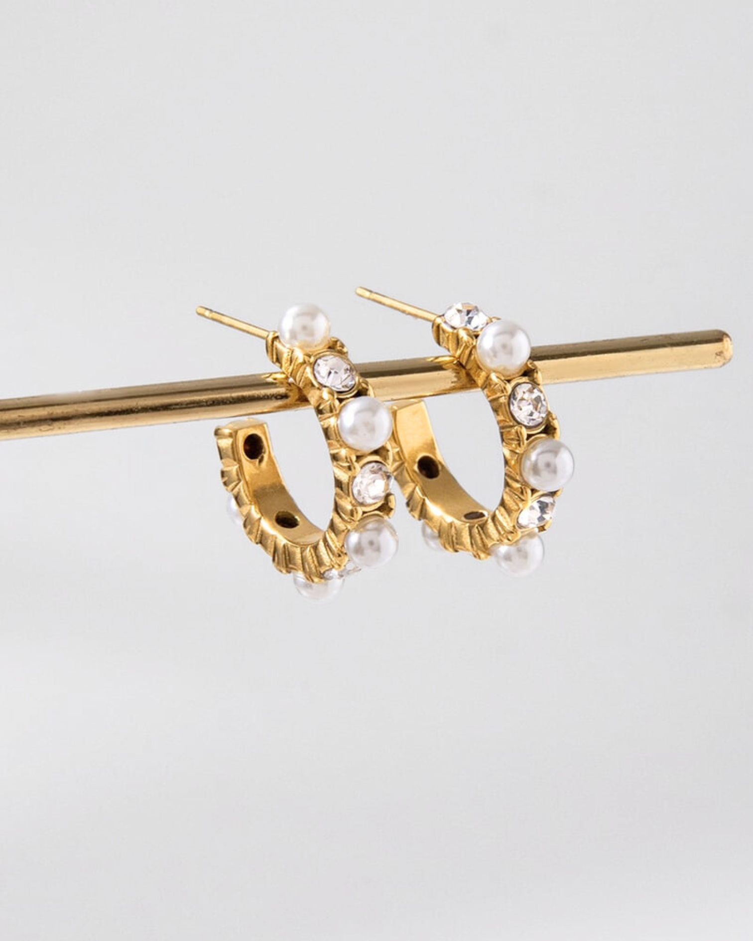 Ohrstecker Snow Pearl Hoops