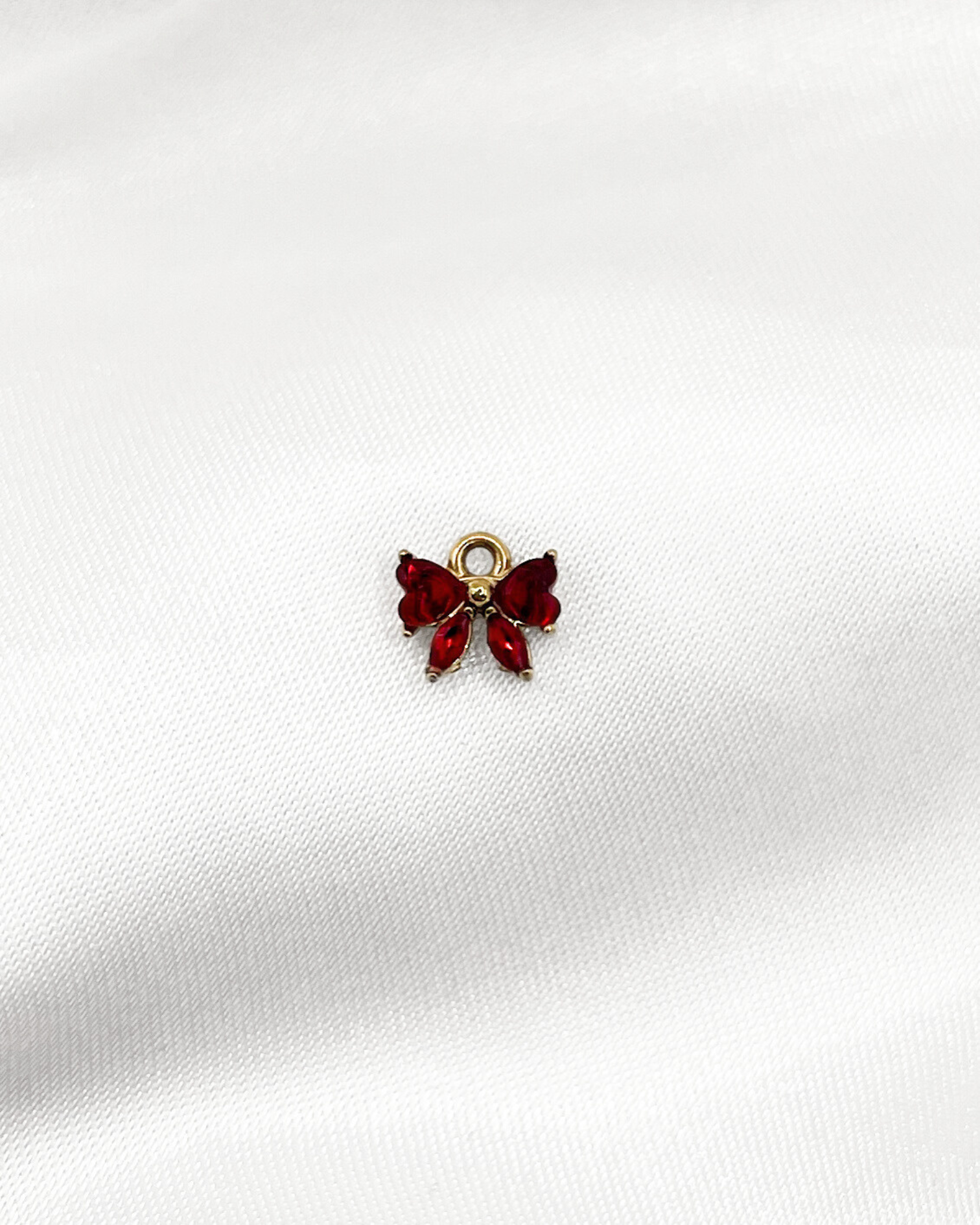 Charm Red Sparkle Bow