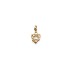 Charm Golden Pearl Heart