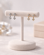 Sparkly Stone Zirkonia Ohrstecker aus Edelstahl 14k