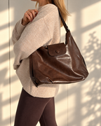 2in1 Shoulder Bag / Rucksack | Dunkelbraun