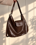 2in1 Shoulder Bag / Rucksack | Dunkelbraun